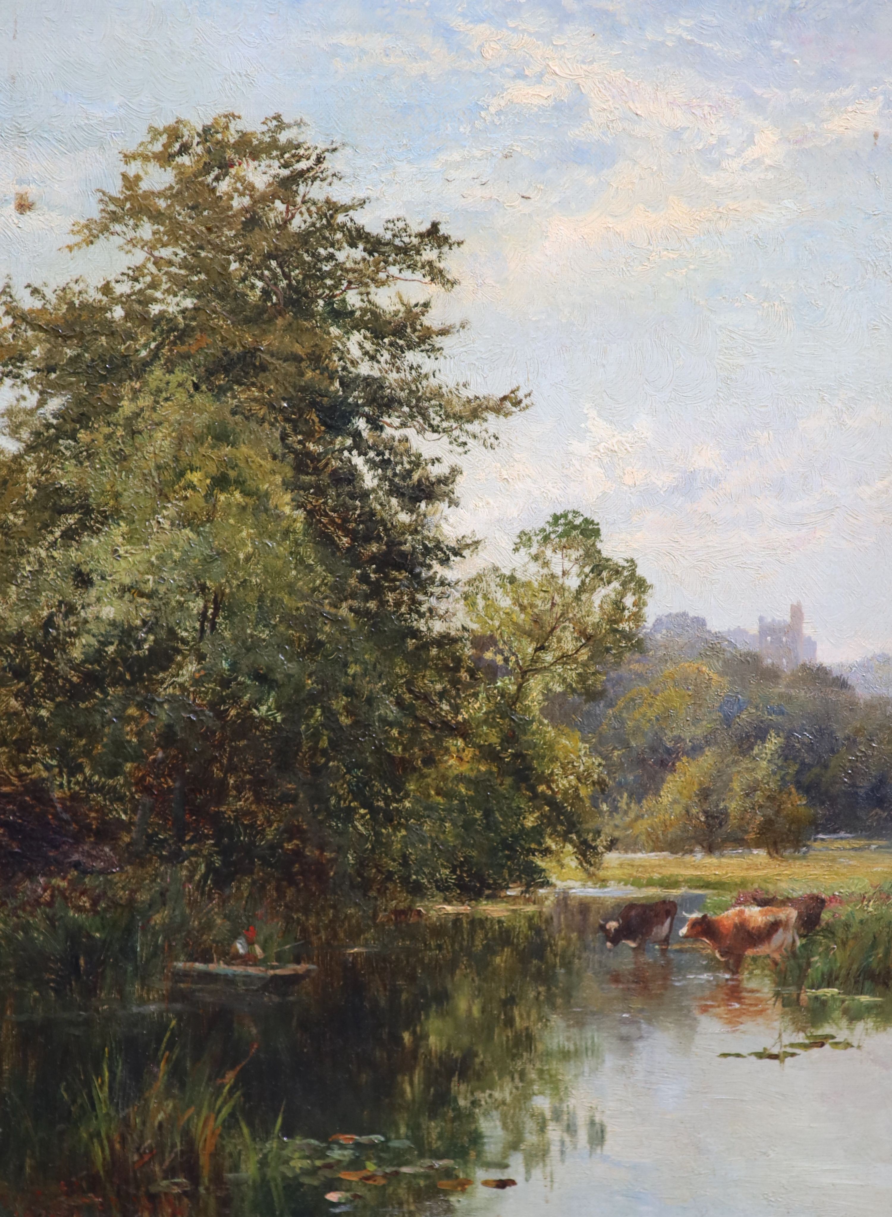Walter Wallor Caffyn (1845-1898), Arundel Castle from the Meadows, Oil on canvas, 40 x 30cm.